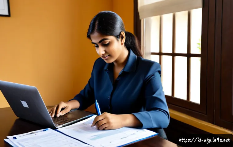AFP 자격증 유지 조건과 갱신 방법 - Photorealistic Indian financial professional in a neat home office, reviewing a professional certifi...